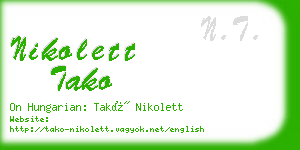 nikolett tako business card